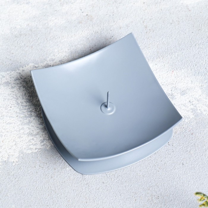 Подсвечник Подсвечник "Кварта" металл на 1 свечу, 7х2,7 см, серый