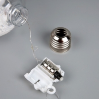 Ёлочный шар &laquo;Зайка с ёлкой&raquo;, батарейки, 1 LED, свечение тёплое белое