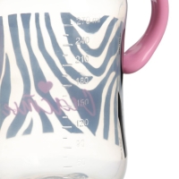 Бутылочка для кормления, широкое горло, средний поток от 3 мес., 270 мл., «Зебра», M&B Бутылочка для кормления, широкое горло, средний поток от 3 мес., 270 мл., «Зебра», M&B