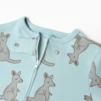 Комбинезон детский (3 шт.), цвет бежевый/зелёный/белый, рост 86 см