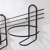 Подвес для кашпо, настенный, d = 16 см, чёрный, &laquo;Косая-2&raquo;