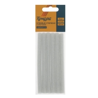 Клеевые стержни ТУНДРА, 7 х 100 мм, серебристые с блестками, 6 шт. Клеевые стержни ТУНДРА, 7 х 100 мм, серебристые с блестками, 6 шт.