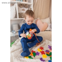 Шнуровка &laquo;Весёлые фигурки&raquo; в банке, 40 шт., МИКС, по методике Монтессори