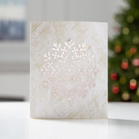 Светодиодная фигура &laquo;Снежинка&raquo; 13 &times; 16 &times; 5 см, картон, батарейка ААх2 (не в комплекте), свечение тёплое белое