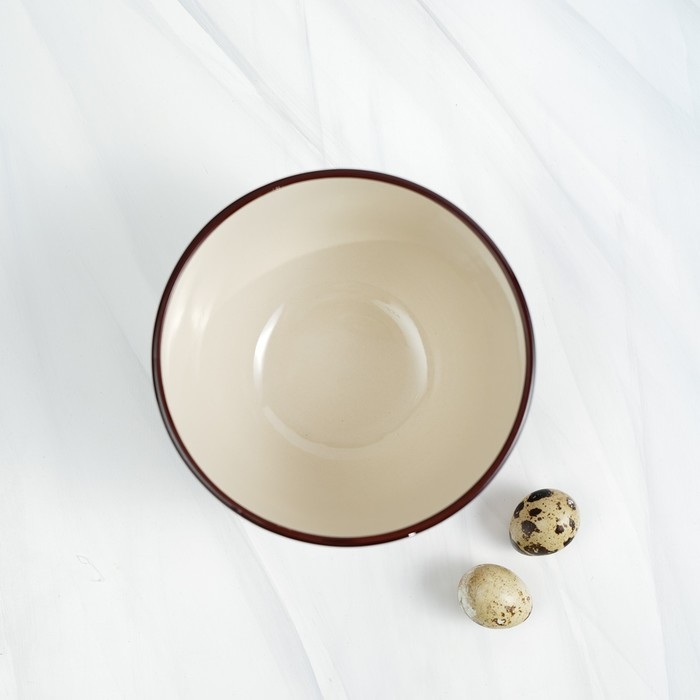 Салатник керамический Доляна &laquo;Морской мир&raquo;, 800 мл, d=14 см, цвет бордовый