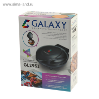 Электровафельница Galaxy GL 2951, 1200 Вт, тонкие вафли, антипригарное покрытие, чёрная Электровафельница Galaxy GL 2951, 1200 Вт, тонкие вафли, антипригарное покрытие, чёрная