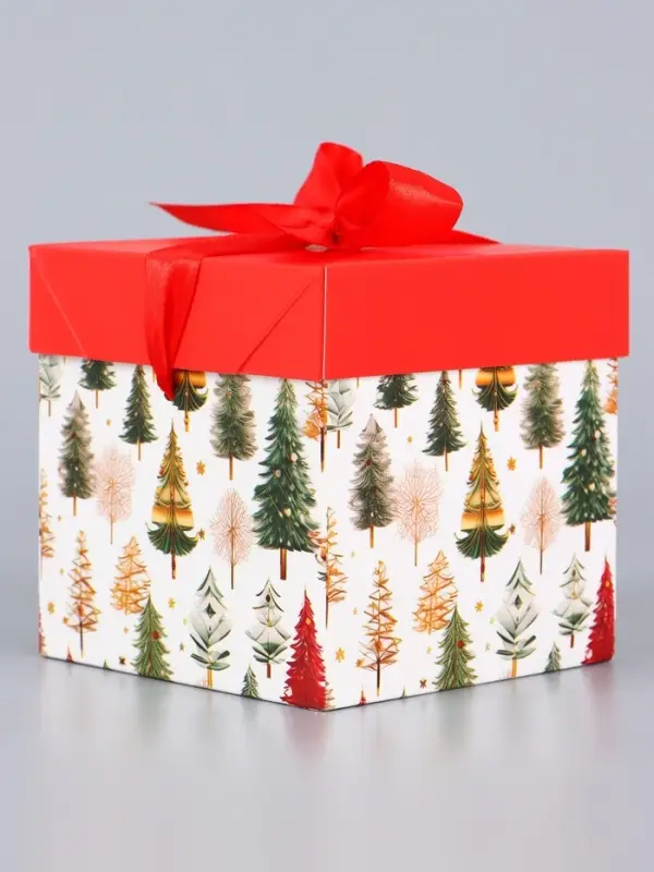 Коробка Самосборная "Звезды Новый Год" 10х10х10 см 9594049 МИКС