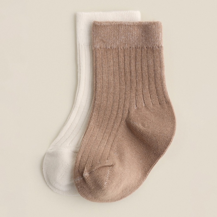 Носки детские 2 пары SL HOME, 6-8 см, молочн/беж Носки детские 2 пары SL HOME, 6-8 см, молочн/беж