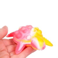 Прорезыватель силиконовый для зубов с погремушкой Крошка Я &laquo;Черепаха&raquo;, розовый