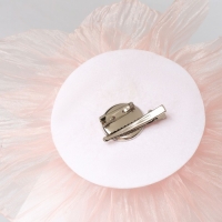 Брошь текстильная &laquo;Цветок&raquo; объемный, невесомый, цвет розовый