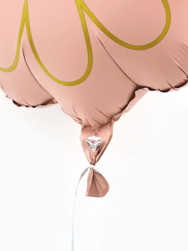 Воздушный шар фольгированный 21" "Ромашка" золотые лепестки, цвет розовый сатин, набор 5 штук   1093