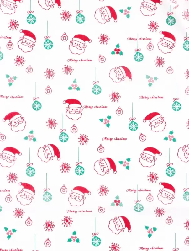 Бумага упаковочная тишью "Дед Мороз!", белая, 50 х 66 см