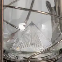 Ночник декоративный LED, аккум 5800mAh 3,7V "Фонарь" регулятор яркости бронза 11,5х16х24 см   109144