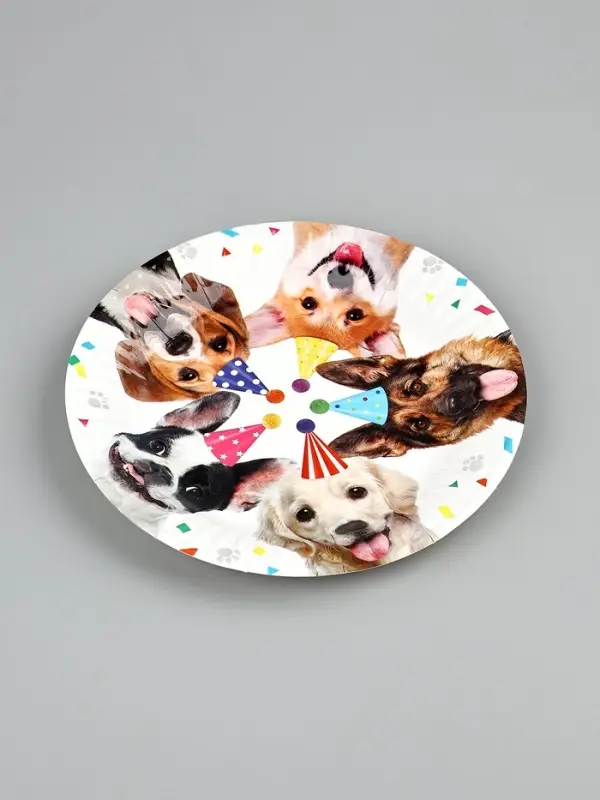 Тарелка Собачки фотографичные 17см 6шт/G