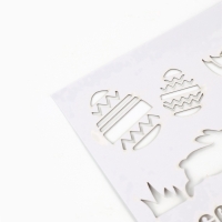 Трафарет для украшения пасхальной выпечки в наборе с топперами &laquo;Нежность&raquo;