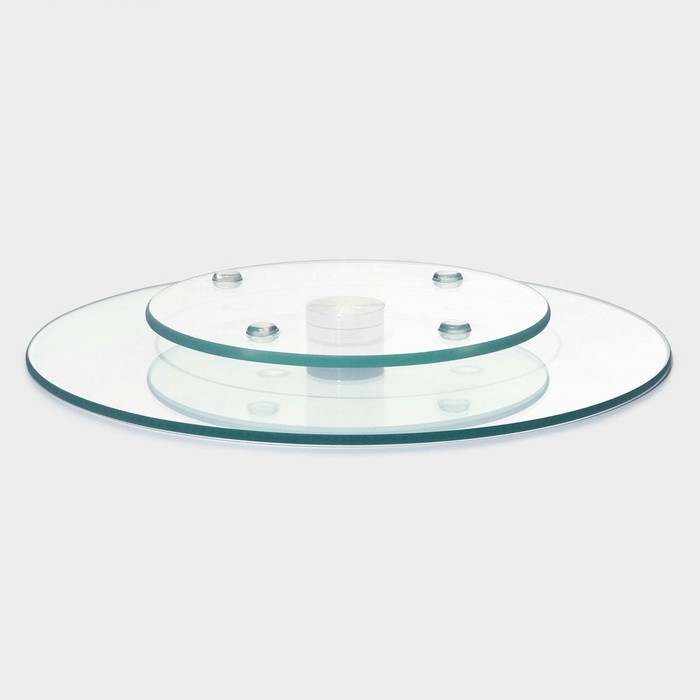 Подставка стеклянная для торта вращающаяся Доляна, d=24 см