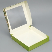 Кондитерская упаковка, коробка с ламинацией &laquo;Жасмин&raquo;, 20 х 20 х 4 см