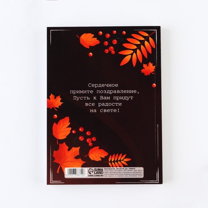 Ежегодник &laquo;Учителю: С днём учителя&raquo;, формат А5, 160 листов, мягкая обложка