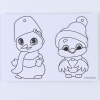 Аппликация фольгой на новый год «Снеговик со снегирем», новогодний набор для творчества Аппликация фольгой на новый год «Снеговик со снегирем», новогодний набор для творчества