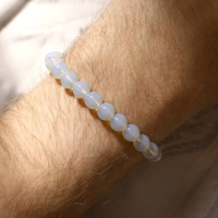 Браслет шар №8 &laquo;Лунный камень&raquo;, 5,5см