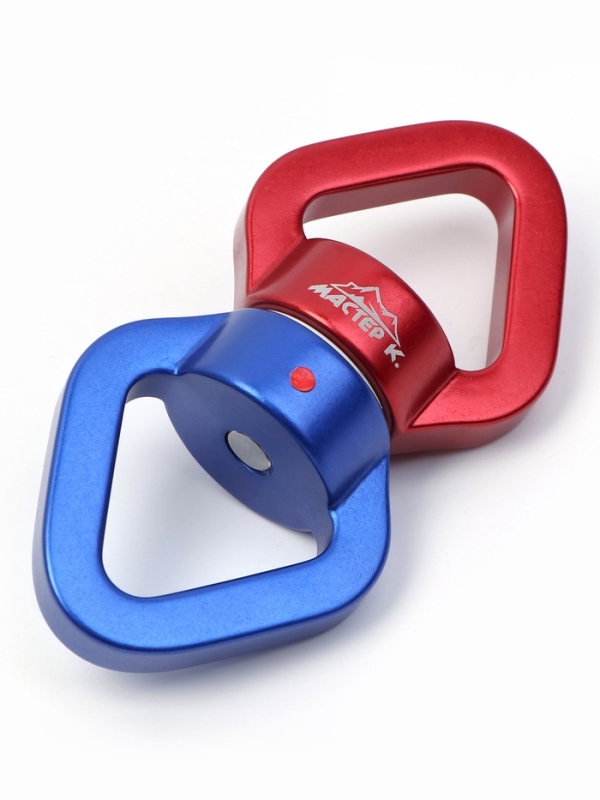 Вертлюг для альпинизма, 30 KN, красно-голубой, 11 см Вертлюг для альпинизма, 30 KN, красно-голубой, 11 см