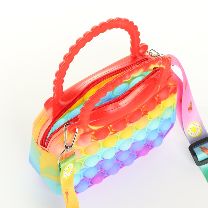 Сумка детская для девочки на молнии &laquo;Выбражулька&raquo;, pop it, цвет красный