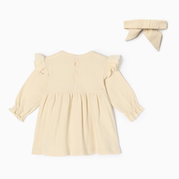 Платье и повязка Крошка, Я BASIC LINE, рост 80-86 см, бежевый Платье и повязка Крошка, Я BASIC LINE, рост 80-86 см, бежевый