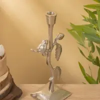 Подсвечник &laquo;Соловей на ветке&raquo;, 9.5&times;14&times;29 см, алюминий