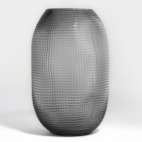 Ваза для цветов &laquo;Крокус&raquo; из прозрачного черного стекла 25 х 16 х 16 см