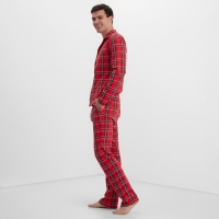 Пижама мужская KAFTAN "Клетка" размер 56