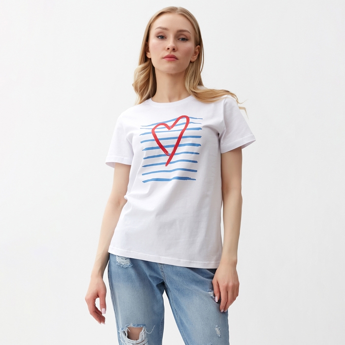 Футболка женская, цвет белый,размер 48 Футболка женская, цвет белый,размер 48