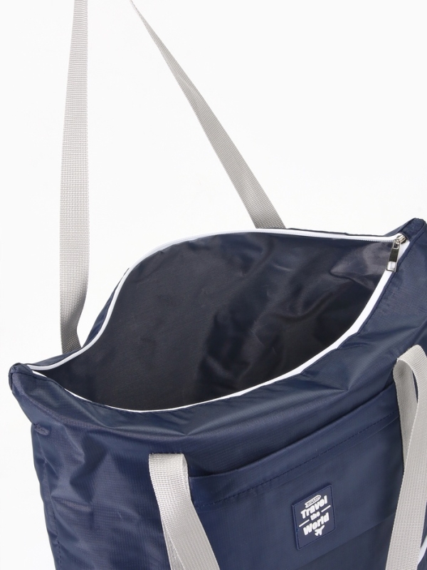 Сумка дорожная на молнии, синяя