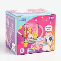 УЦЕНКА Роспись стеклянной кружки красками "Волшебные единороги"