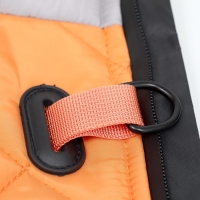 Куртка для больших собак, мембрана, XL (ДС 40, ОШ 41, ОГ 56 см),серо-оранжевая