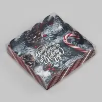 Коробка для печенья, &laquo;Новогодние трости!&raquo;, 15&times;15&times;3 см, Новый год