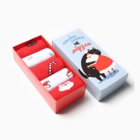 Набор новогодний женских носков KAFTAN "Чтобы лапки не мерзли" размер 36-39 (23-25 см), 5 пар