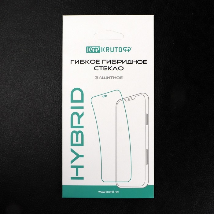 Защитное стекло Krutoff для iPhone 14, гибридное, полный клей Защитное стекло Krutoff для iPhone 14, гибридное, полный клей