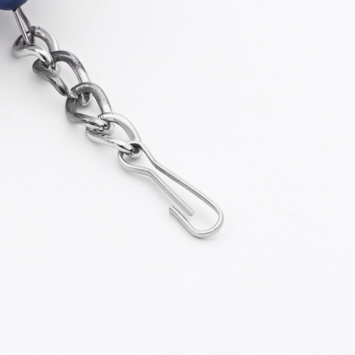 Игрушка для птиц с панцирем каракатицы и бусами, 20 х 6 см, оранжевая