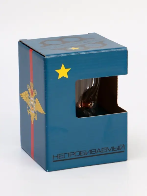 Стакан "Непробиваемый. Полицейский", граненый, 250 мл