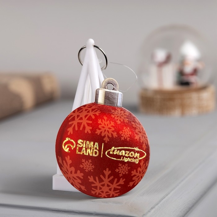 Светодиодная фигура-брелок Светодиодная фигура-брелок "Снеговик", 4x4x9.5 см, LR1130x3 (в комплекте), свечение тёплое белое