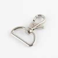 Карабины металл 9,1гр 4,3*3,1см/25*3мм (наб 2шт цена за наб) серебряный TR