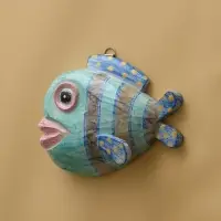Панно &laquo;Рыба-клоун&raquo;, 20&times;16.5&times;6.5 см, дерево, бирюзовое