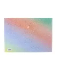 Папка-конверт на кнопке формат А4 180мкр блестящая МИКС Структура (штрихкод на штуке)