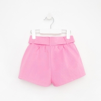 Шорты для девочки с поясом KAFTAN, размер 32 (110-116), цвет ярко-розовый Шорты для девочки с поясом KAFTAN, размер 32 (110-116), цвет ярко-розовый