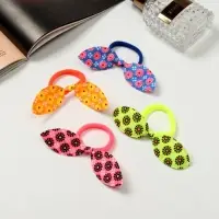 Резинка для волос "Весёлые ушки" (набор 4 шт) ромашки, 4 см, микс