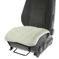 Накидка на переднее сиденье, натуральная шерсть, короткий ворс, белый Накидка на переднее сиденье, натуральная шерсть, короткий ворс, белый