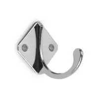 Крючок мебельный ТУНДРА TKO026, однорожковый, хром, 20 шт.