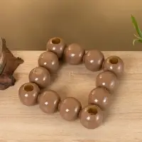 Подсвечник на 4 свечи &laquo;Бусы&raquo;, с 12 сферами, 20.5&times;20.5&times;5.5 см, бисквит