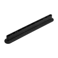 Ручка-скоба С-35, пластик 96 и 128 мм, чёрная, матовая