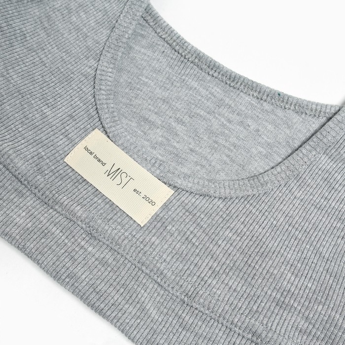 Топ женский укороченный Mist Old School размер 46, цвет серый